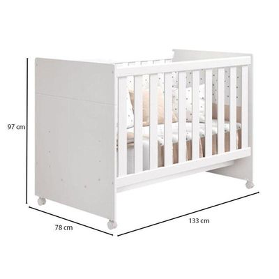 Berço Americano Katatau Flex Branco Brilho Com Colchão Gazin - Reller