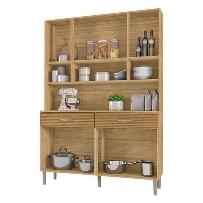 Kit Cozinha Golden 8 Portas Freijó Supremo Ripado - Kits Paraná