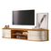 Rack Bancada Suspensa Algarve Com Mesa De Centro Indianápolis Cinamomo Off White - Madetec