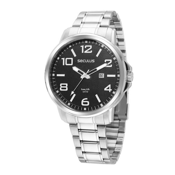 Relógio Seculus Masculino Ref:44094g0svna1 Casual Prateado