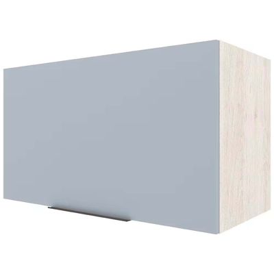 Armário de Geladeira Bartira Cristal MDP 15mm com 1 Porta - 80cm de largura Freixo/Azul Wood
