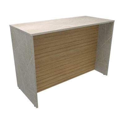 Cozinha Completa Bartira Cristal com 10 Portas, 5 Gavetas, 9 Prateleiras e Bancada Gourmet - 300cm de Largura Lâmina Mel/Nude