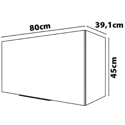 Armário de Geladeira Bartira Cristal MDP 15mm com 1 Porta - 80cm de largura Lâmina Mel/Nude