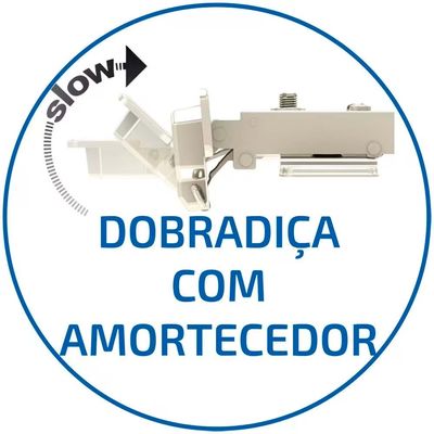 Armário de Geladeira Bartira Cristal MDP 15mm com 1 Porta - 80cm de largura Lâmina Mel/Nude