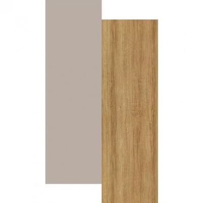 Armário Aéreo Bartira Cristal MDP 15mm com 3 Portas e 3 Prateleiras - 120cm de largura Lâmina Mel/Nude