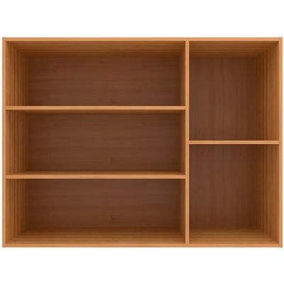 Armário Aéreo Bartira Cristal MDP 15mm com 3 Portas e 3 Prateleiras - 120cm de largura Lâmina Mel/Nude