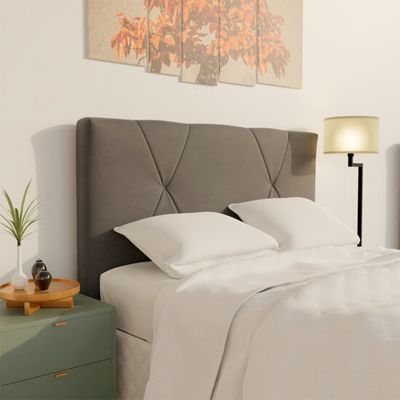 Cabeceira Casal Malu para Colchão 138cm Styllus Veludo Chumbo