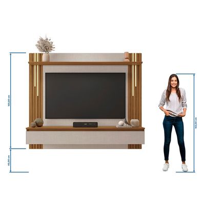 Painel para TV até 65 Notavel, NT1345 Offwhite/Freijo