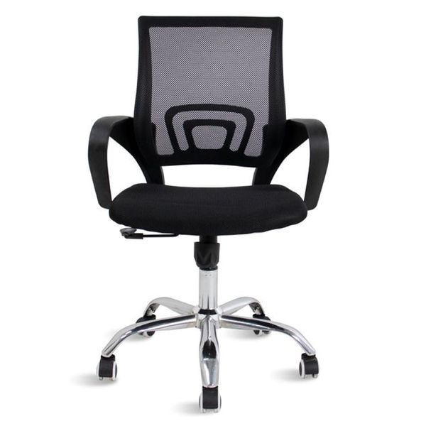 Cadeira De Escritório  Confort Executive Preta e Cromada