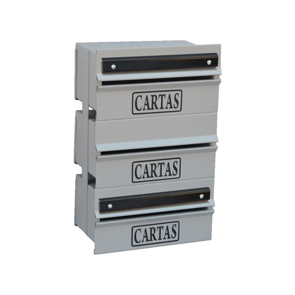 Caixa Correio Condomínio Detrás Para Grade Cinza 3 Módulos Caixa Correio Condomínio Detrás Para Grade Cinza 3 Módulos