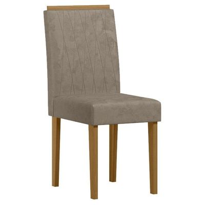 Cadeira Para Mesa De Jantar Ana Kit 2 Peças Ype Camursa Marrom - New Ceval