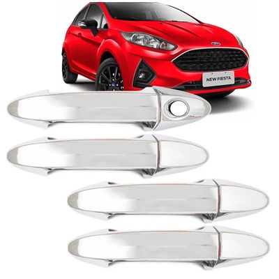 Aplique Cromado Maçaneta Ford Ecosport Nova 2013/2020 Fiesta 2011/2019 Ka 2015/2021 4 Portas