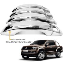 Kit Aplique Capa Cromada Retrovisor Maçanetas Vw Amarok 2018