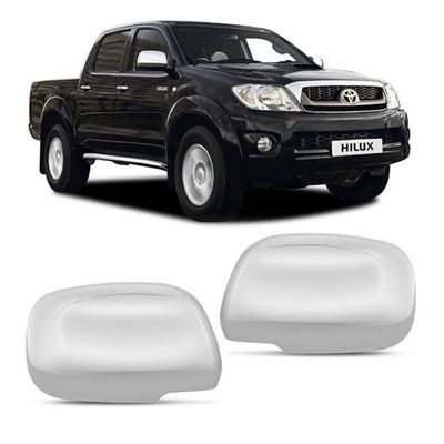 Jogo Aplique Capa Cromada Retrovisor Toyota Hilux 2005