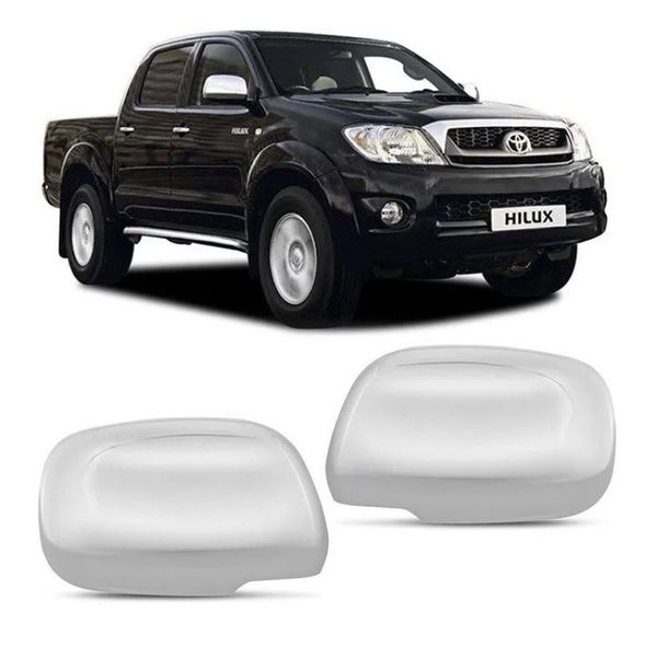 Jogo Aplique Capa Cromada Retrovisor Toyota Hilux 2011