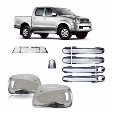 Kit Aplique Cromado Maçaneta Retrovisor Traseira Hilux 2009