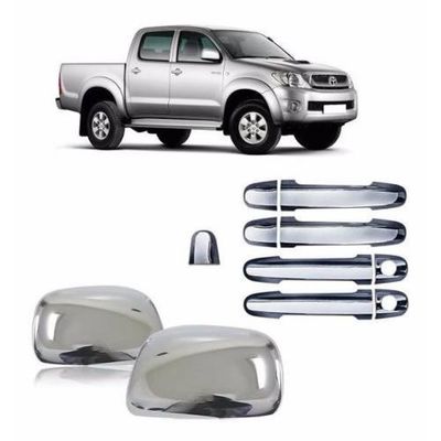 Kit Aplique Capa Cromada Retrovisor Maçanetas Hilux 2008