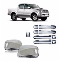 Kit Aplique Capa Cromada Retrovisor Maçanetas Hilux 2007