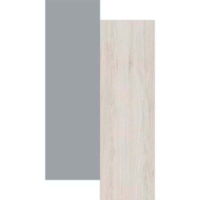 Armário Aéreo Cristal MDP 15mm com 1 Porta e 2 Prateleiras Bartira Freixo/Azul Wood