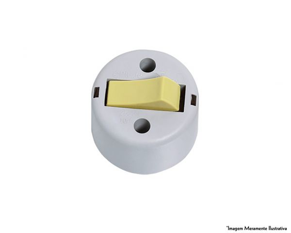 Interruptor Tecla Simples Sobrepor Cz 8100 c/12pcs