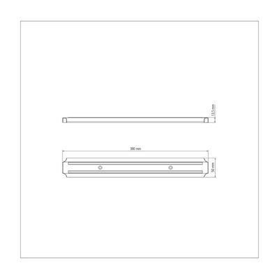 Barra Magnética para Facas Tramontina Plenus em Polipropileno e Aço Inox 38 cm
