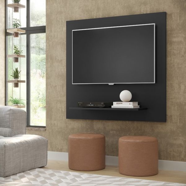 Painel Tv até 32P Flat Sala Plus cor Preto - Comprar Móveis em Casa