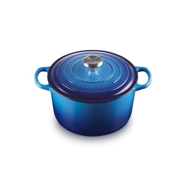 PANELA REDONDA LE CREUSET FUNDA SIGNATURE AZURE BLUE 24CM 21195242202430