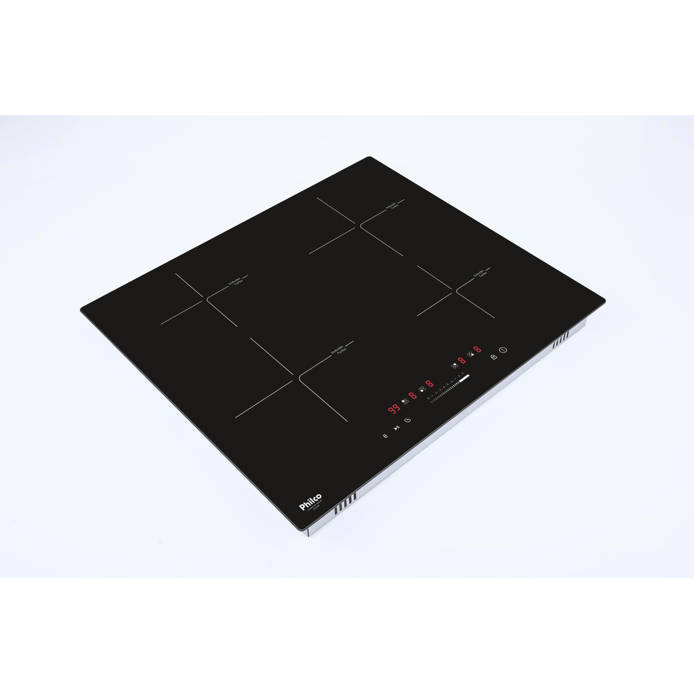 Cooktop de Indução Philco PCT40P 9 níveis+Turbo Touch Preto Le Biscuit