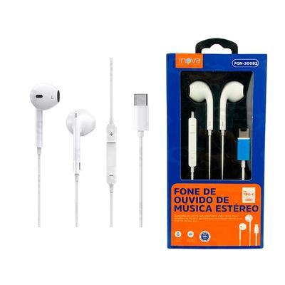 Fone de Ouvido Estéreo Entrada Tipo C Fon30082 - Inova