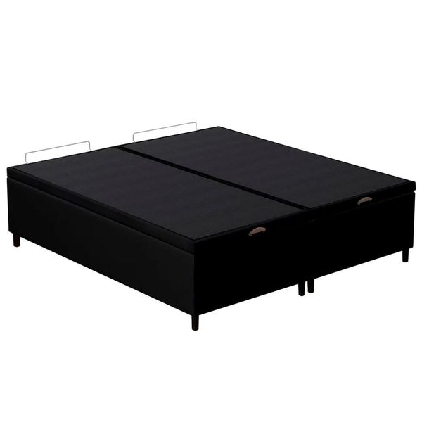 Base Cama Box Baú Casal Queen 158cm Hit I02 Corano Preto - Mpozenato