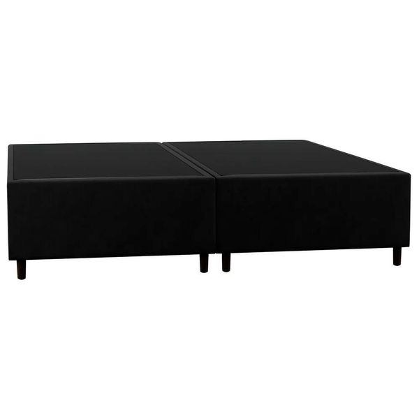 Base Cama Box Casal Queen 158cm Bipartido Hit I02 Suede Preto - Mpozenato