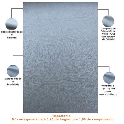 Tecido Sintético Corano Cinza Para Poltrona Cabeceira Estofados Decoração T02 Metro - Lyam Decor