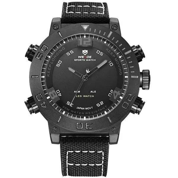 Relógio Weide Masculino Ref:Wh-6103 10301 Anadigi Black LED