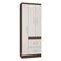 Guarda Roupa Solteiro Milão 3 Portas Chocolate Off White - Poquema