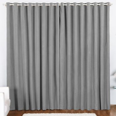Cortina 2 Mts Sala Quarto Oxford para Trilho Comum Baratissima Cinza