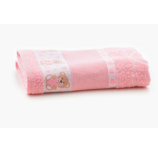 Toalha de Banho Infantil Lmpeter Kinder Pets 75cm x 110cm Rosa Secreto