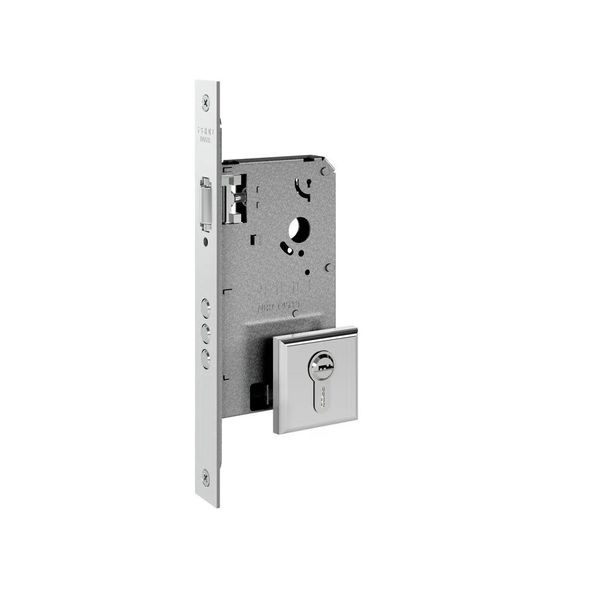 FECHADURA ROLETE MAGNÉTICO PADO PIVOTANTE ALTA SEGURANÇA 201 ESCOVADA 55MM MULTIPONTO EURO QUADRADA CRA PORTA C/ PUXADOR