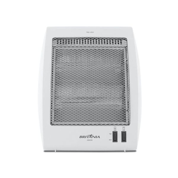 Aquecedor De Ambiente Britânia Halógeno Ab800b Branco 127v