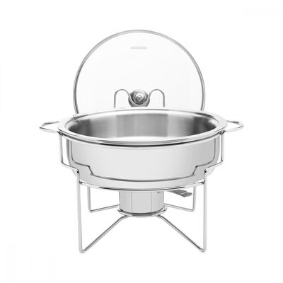 Rechaud Banho-maria Tramontina em Aço Inox 4,3 L com Fogareiro