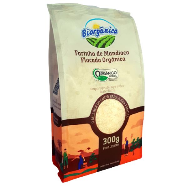 Farinha de Mandioca Flocada Orgânica Biorgânica 300g