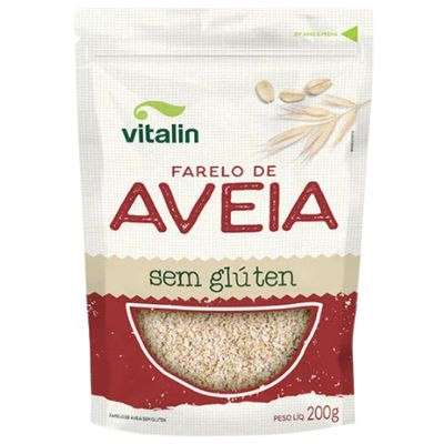 Farelo de Aveia Sem Glúten Vitalin 200g