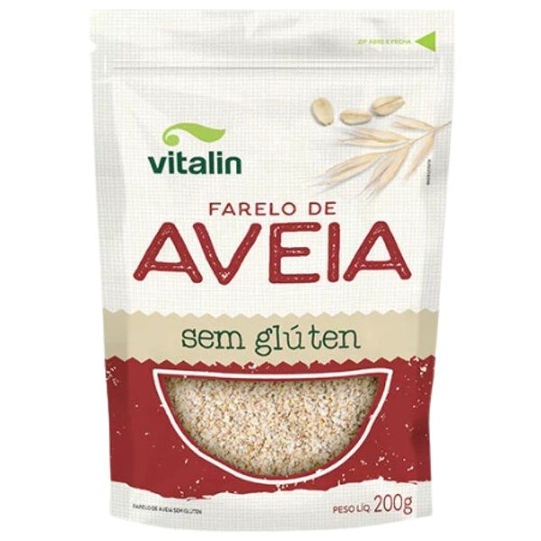 Farelo de Aveia Sem Glúten Vitalin 200g