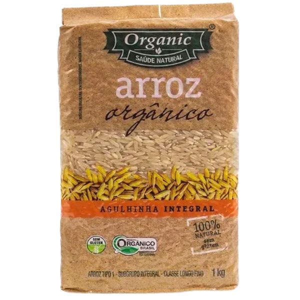 Arroz Agulhinha Integral Orgânico Organic 1kg