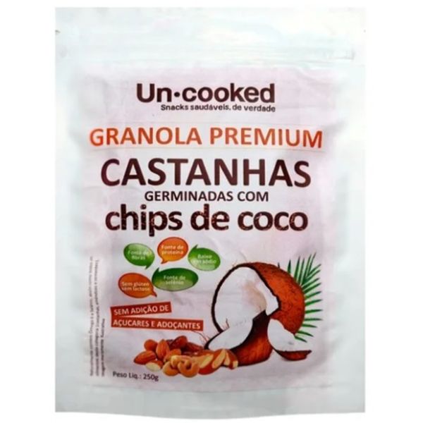 Granola de Castanhas Germinadas com Chips de Coco Sem Glúten Uncooked 250g
