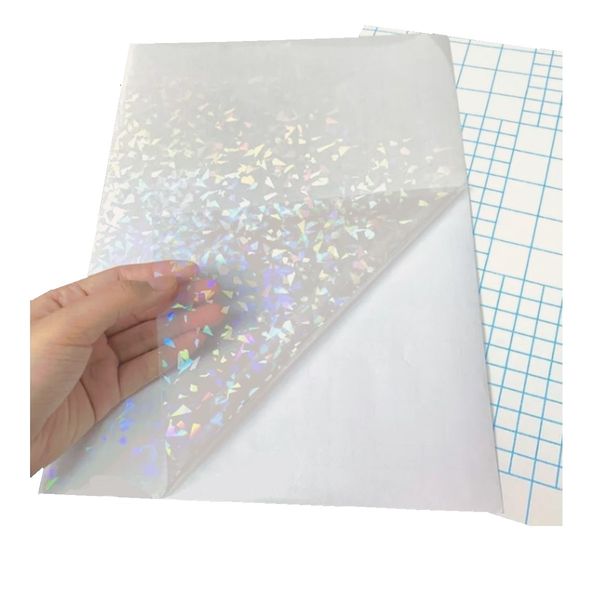 Papel Adesivo Holográfico Vinil Caquinhos de Vidro A4 50Fls Papel Adesivo Holográfico Vinil Caquinhos de Vidro A4 50Fls