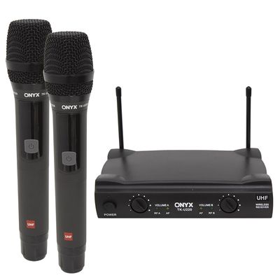 Microfone sem Fio Duplo TK U220 UHF Onyx