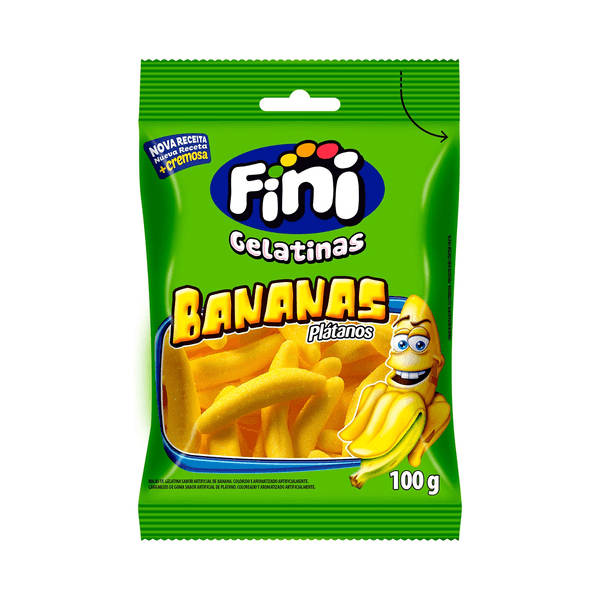 Bala Gelatina Bananas Fini 100g - lebiscuit