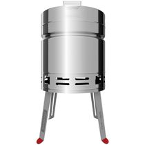 Churrasqueira à Carvão Tramontina TCP 400 em Aço Inox com Bandeja para Carvão em Aço Esmaltado
