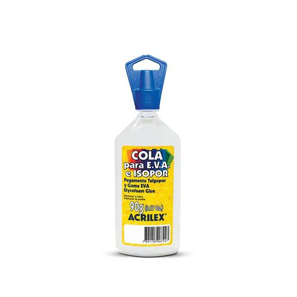 COLA TRANSPARENTE EVA E ISOPOR 90GR ACRILEX