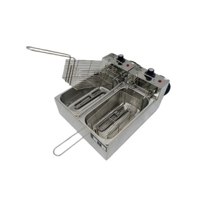 Fritadeira Elétrica 2 Cubas Plus Aço Inox 08L 110v 4000W